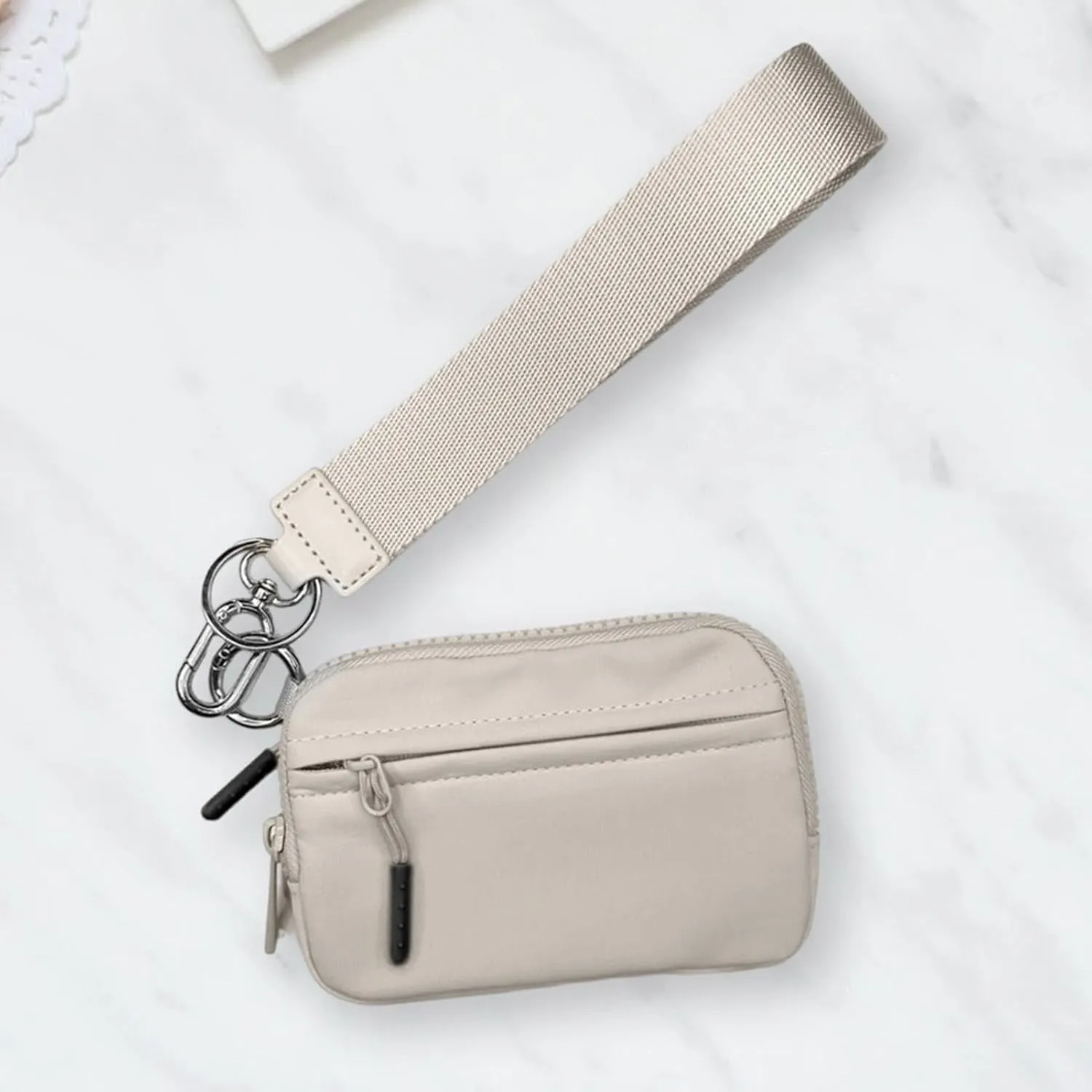 Lanyard Card Case - Coin Purse Change Pouch,Credit Card Holder Zipper Wallet, Portable Small Purse Wallets, Zippered Little Coin Purse Pouch for Men, Women