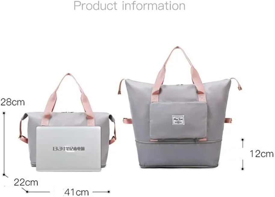 LAPRBY Gym Bag for Women Men Travel Duffel Bags Weekender Bags for Women Drybag Waterproof Bag High-capacity and Shoe Bag (Lilac)