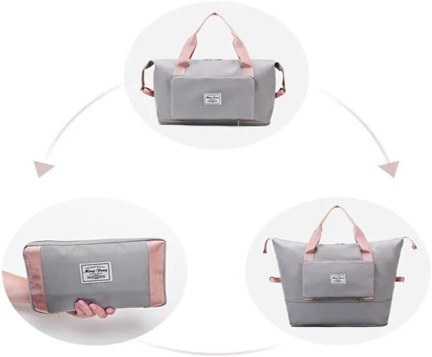 LAPRBY Gym Bag for Women Men Travel Duffel Bags Weekender Bags for Women Drybag Waterproof Bag High-capacity and Shoe Bag (Lilac)