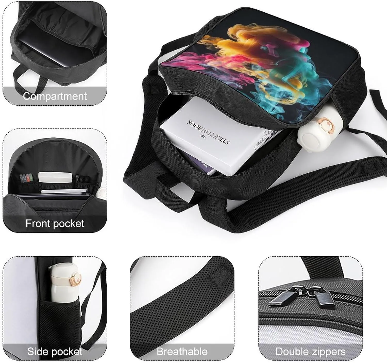 Laptop Backpack for Travel Daypack Melt In The Water Computer Bag Work Back Pack Laptop Bag Casual Nurse Bag