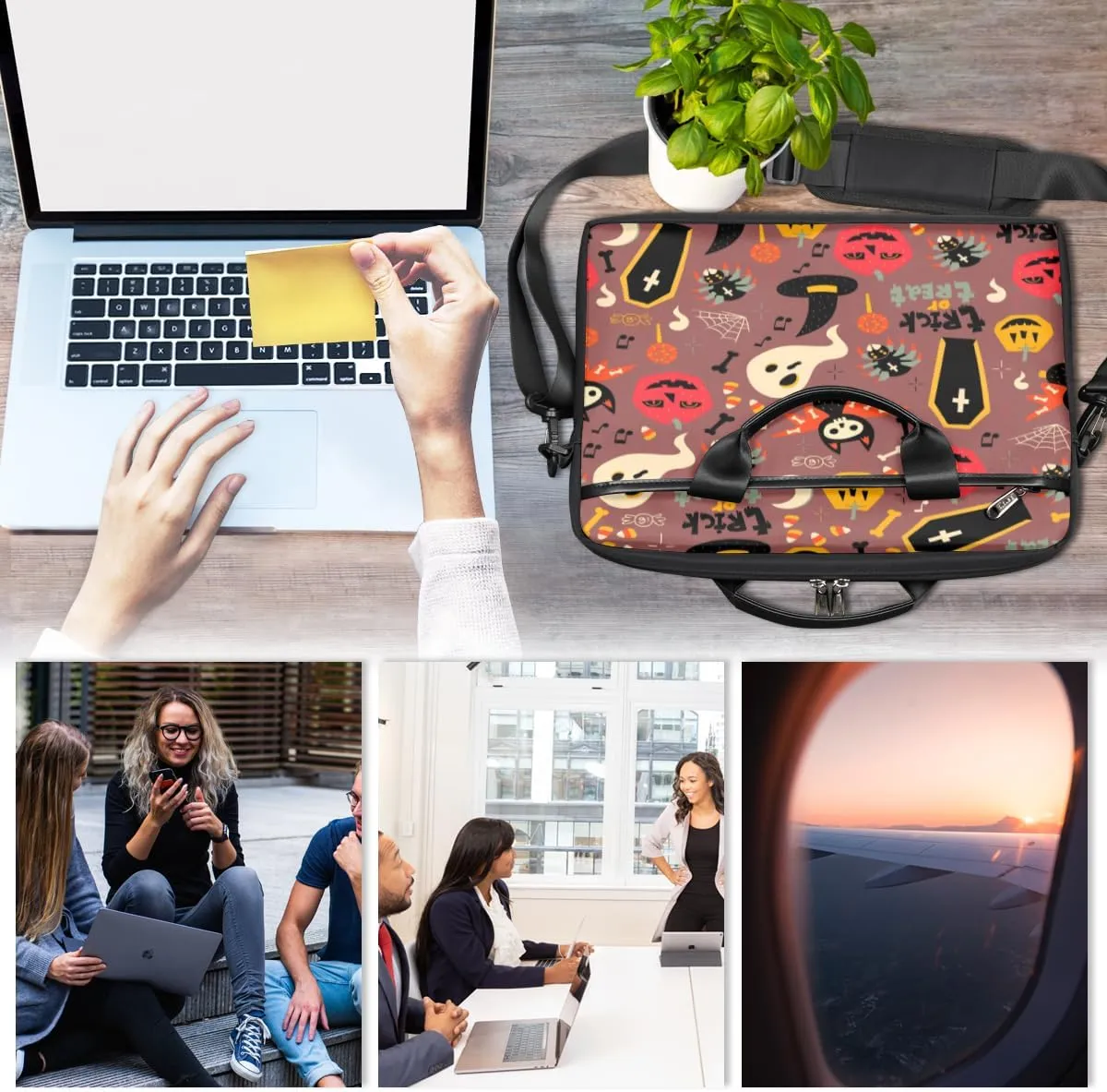 Laptop Bag Case Shoulder Messenger Carrying Bag 13 14 15 Inch Waterproof Computer Sleeve Cover