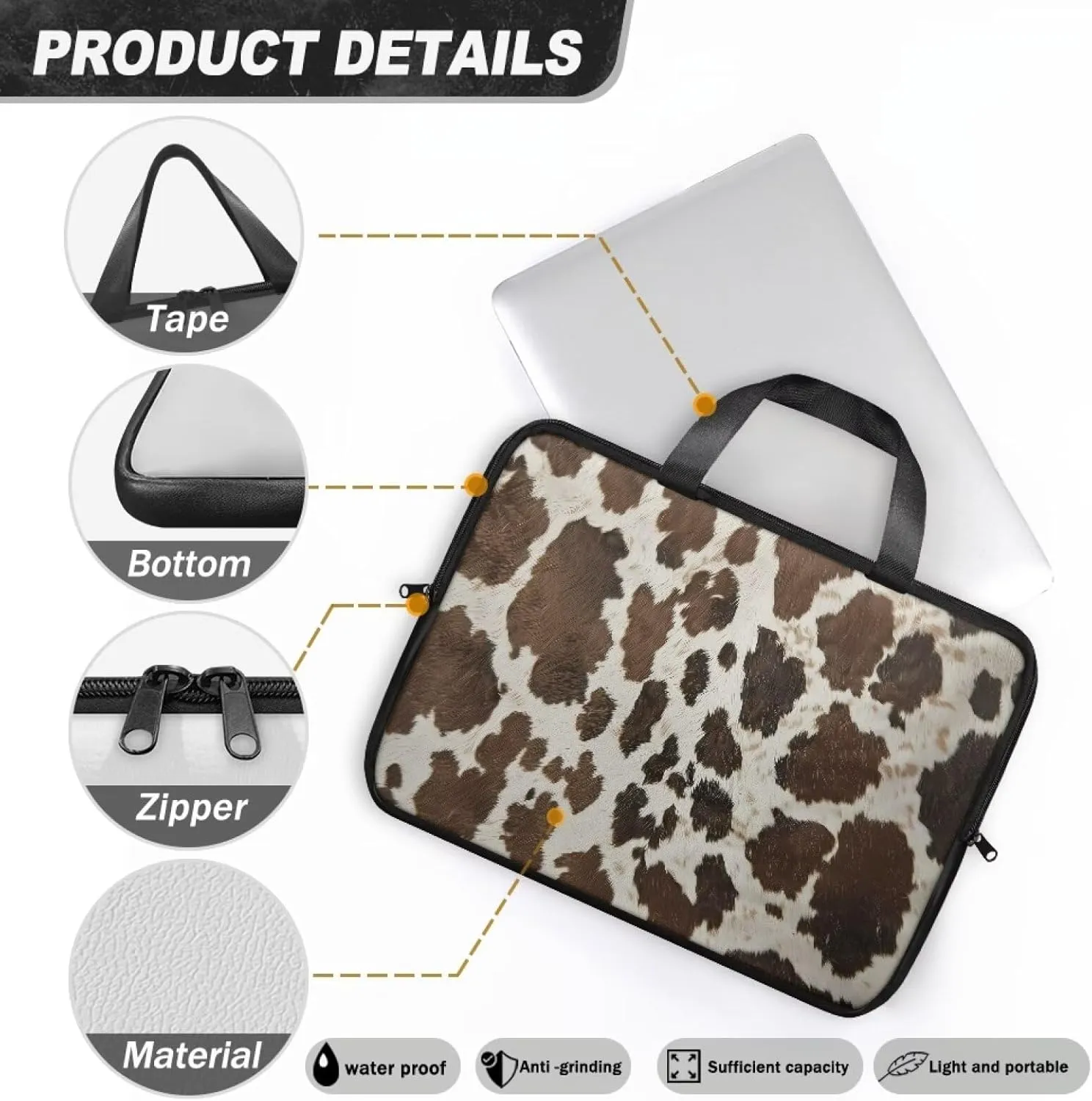 Laptop Bag Case Waterproof Zipper Portable Computer Carrying Bag for Office Business School 10 Inch- 17 Inch