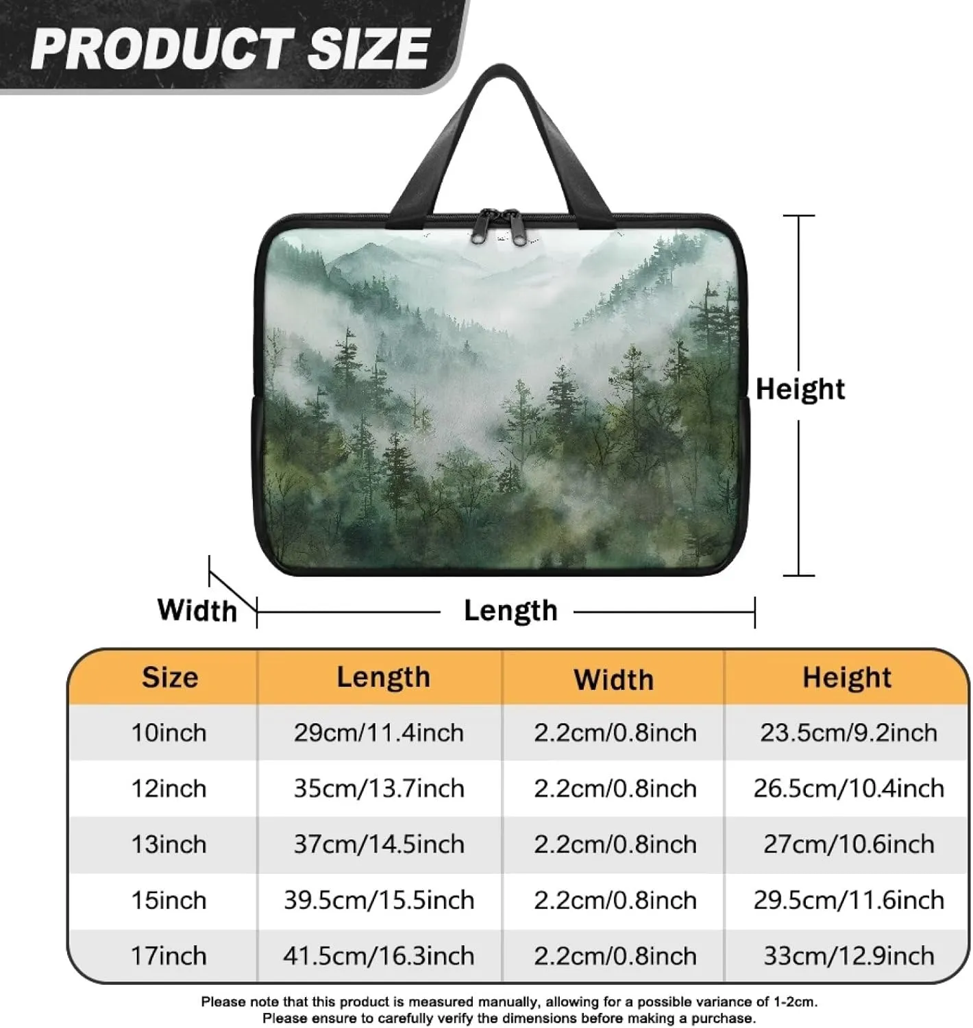 Laptop Bag for Women Men Waterproof Carrying Case Zipper Computer Handbag for Office Business 10 Inch- 17 Inch