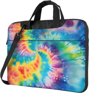 Laptop Case Bag Rainbow Tie Dy Colorful Briefcase Messenger Notebook Carrying Bag Case Sleeve For Women Men