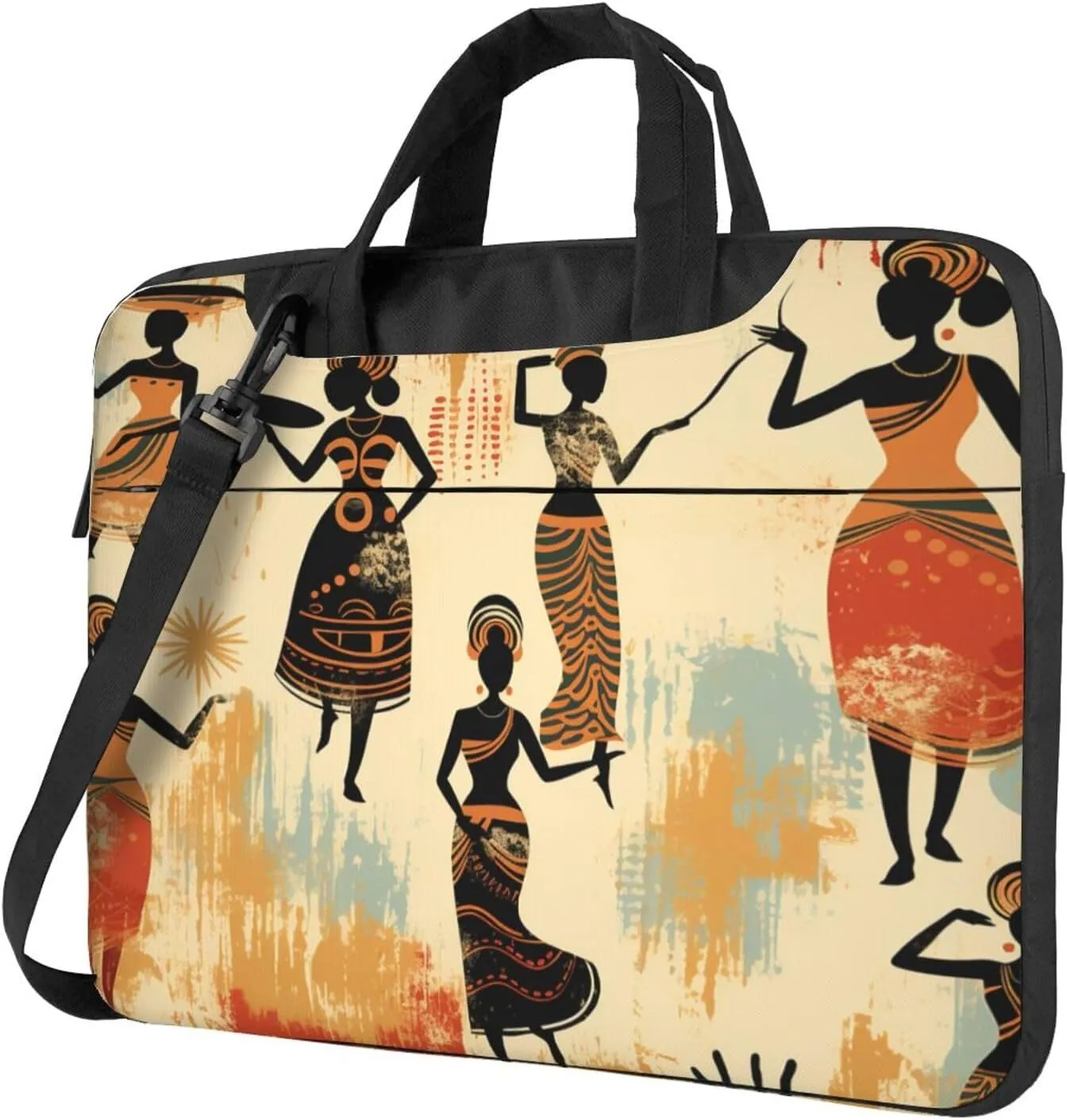 Laptop Case Bag Retro African Women Print Briefcase Messenger Notebook Carrying Bag Case Sleeve For Women Men