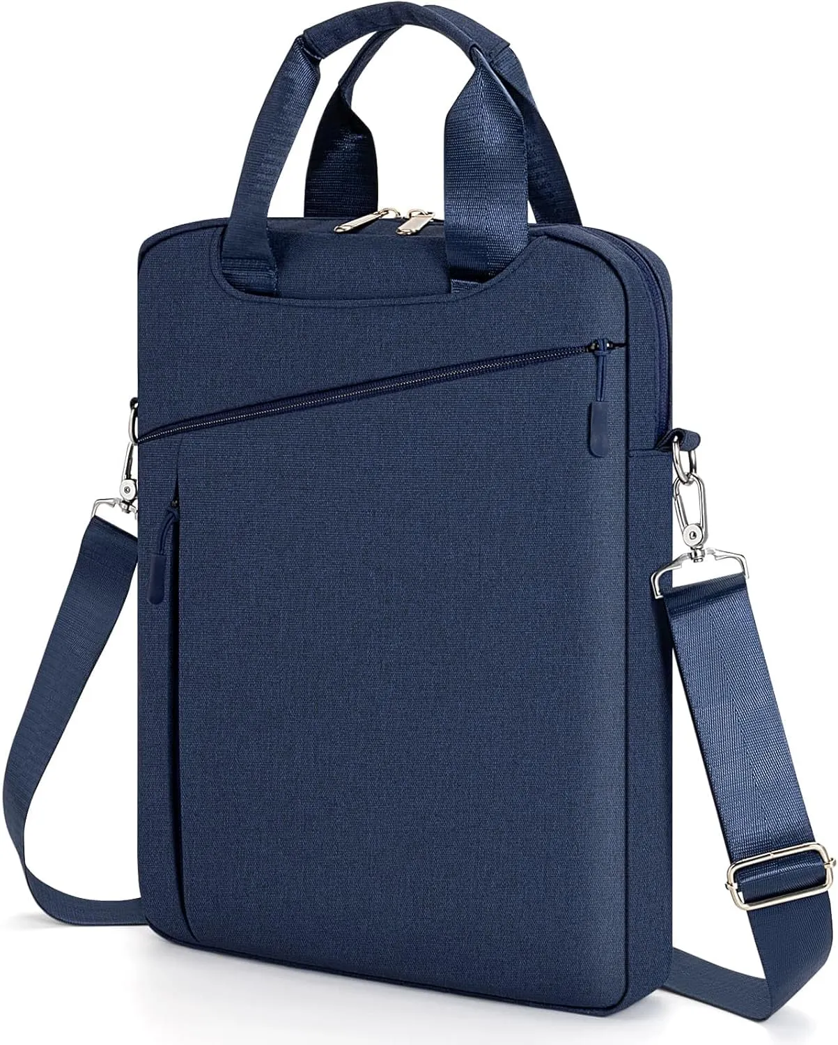 Laptop Case Shoulder Sleeve Bag Compatible with 14 inch MacBook Pro M4 M3 M2 M1(2024-2021)/13.6" MacBook air M4 M3 M2, Chromebook Notebook Portable Carrying Messenger Computer Bag, Navy Blue