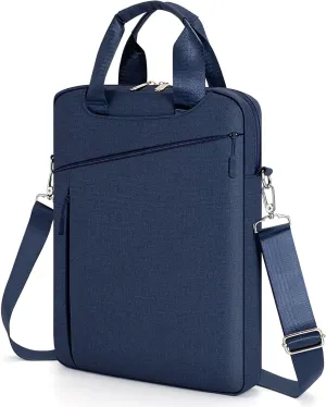 Laptop Case Shoulder Sleeve Bag Compatible with 14 inch MacBook Pro M4 M3 M2 M1(2024-2021)/13.6" MacBook air M4 M3 M2, Chromebook Notebook Portable Carrying Messenger Computer Bag, Navy Blue