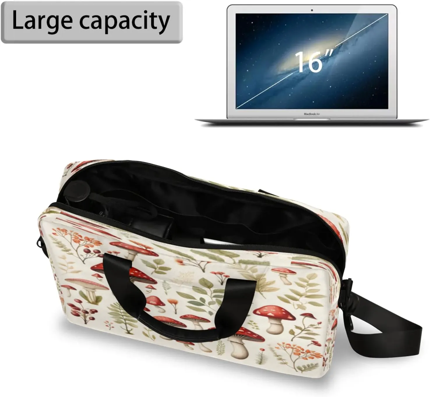 Laptop Shoulder Bag Compatible with Handle, Messenger Shoulder Case for Laptop or Tablet, Laptop Carrying Case
