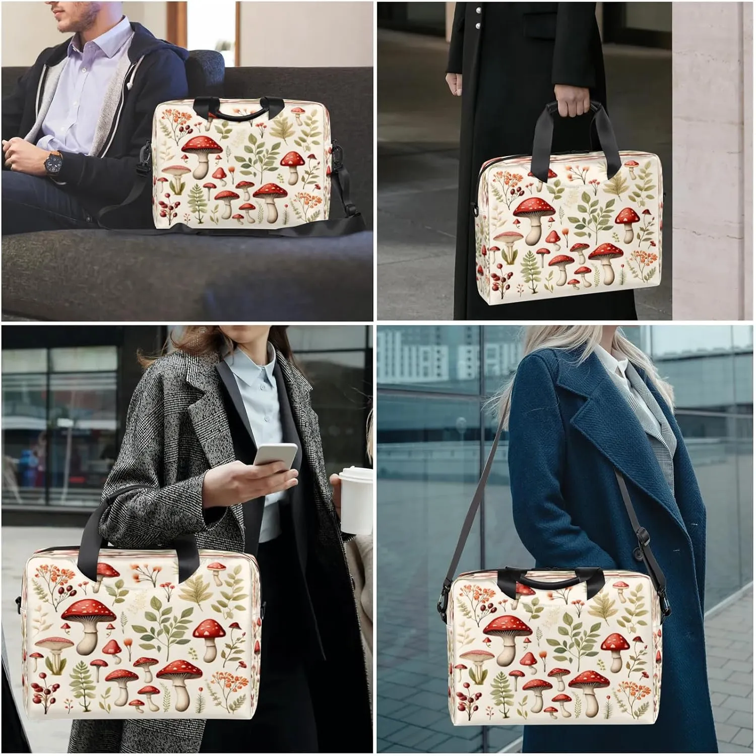 Laptop Shoulder Bag Compatible with Handle, Messenger Shoulder Case for Laptop or Tablet, Laptop Carrying Case