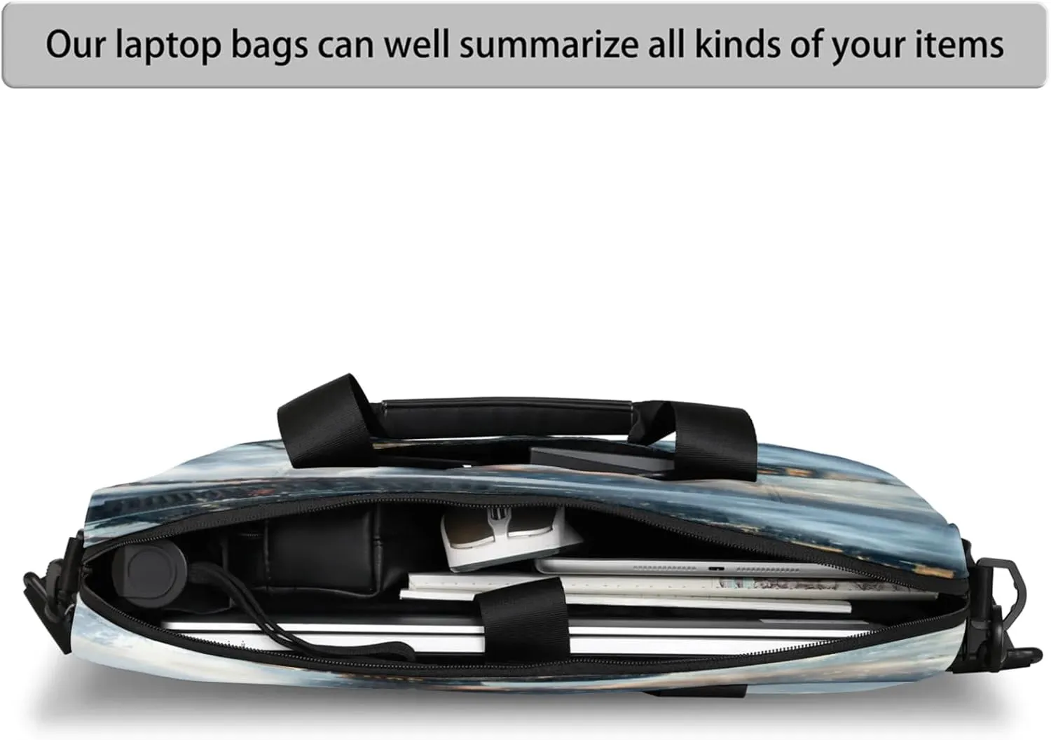 Laptop Shoulder Bag Compatible with Handle, Messenger Shoulder Case for Laptop or Tablet, Laptop Carrying Case