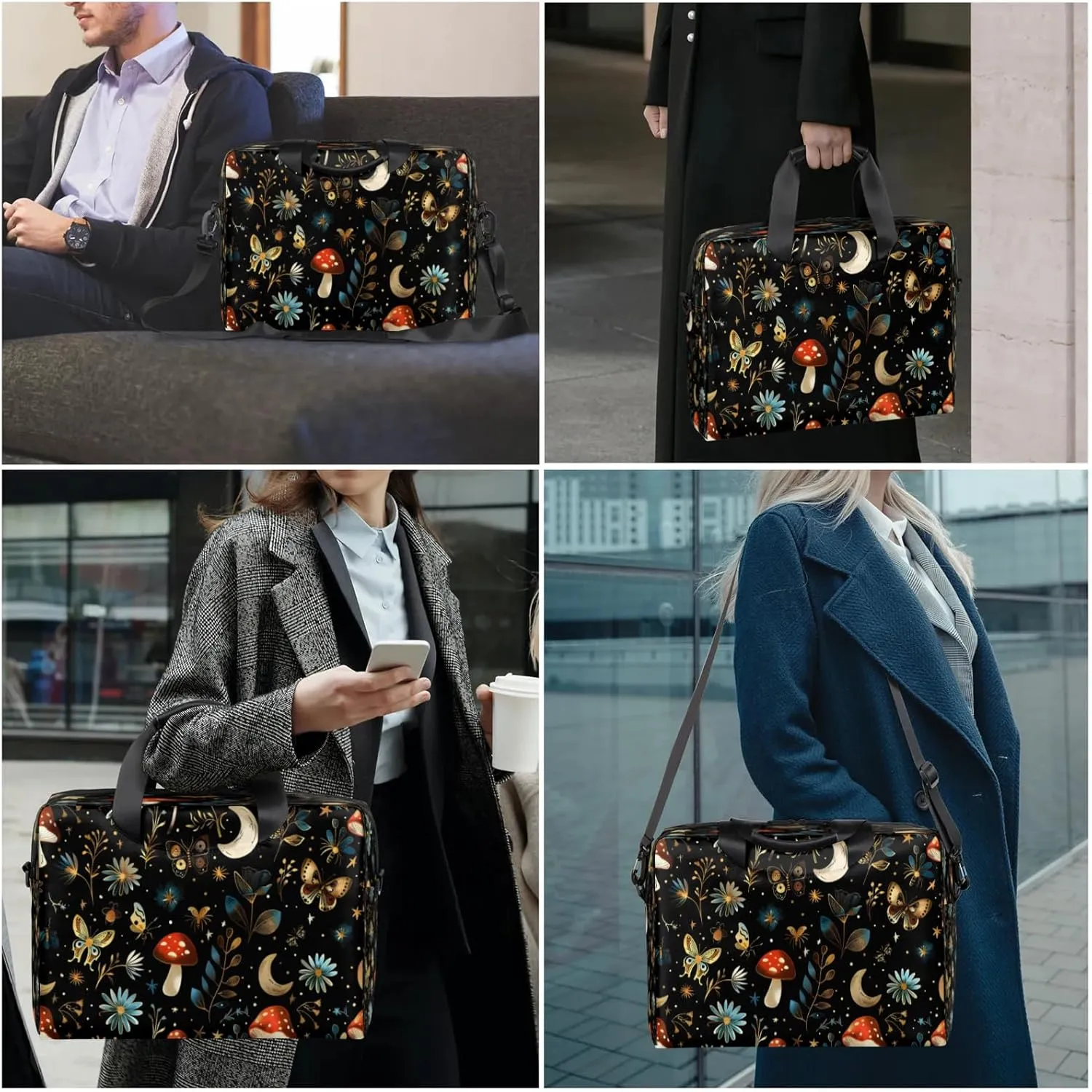 Laptop Shoulder Bag Compatible with Handle, Messenger Shoulder Case for Laptop or Tablet, Laptop Carrying Case
