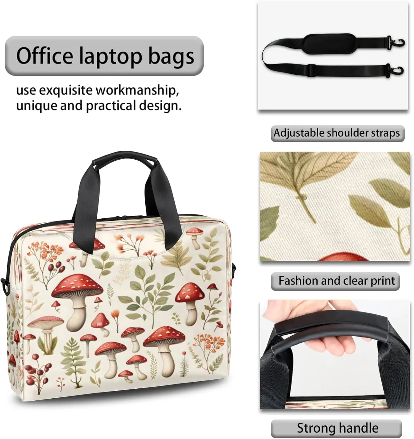 Laptop Shoulder Bag Compatible with Handle, Messenger Shoulder Case for Laptop or Tablet, Laptop Carrying Case