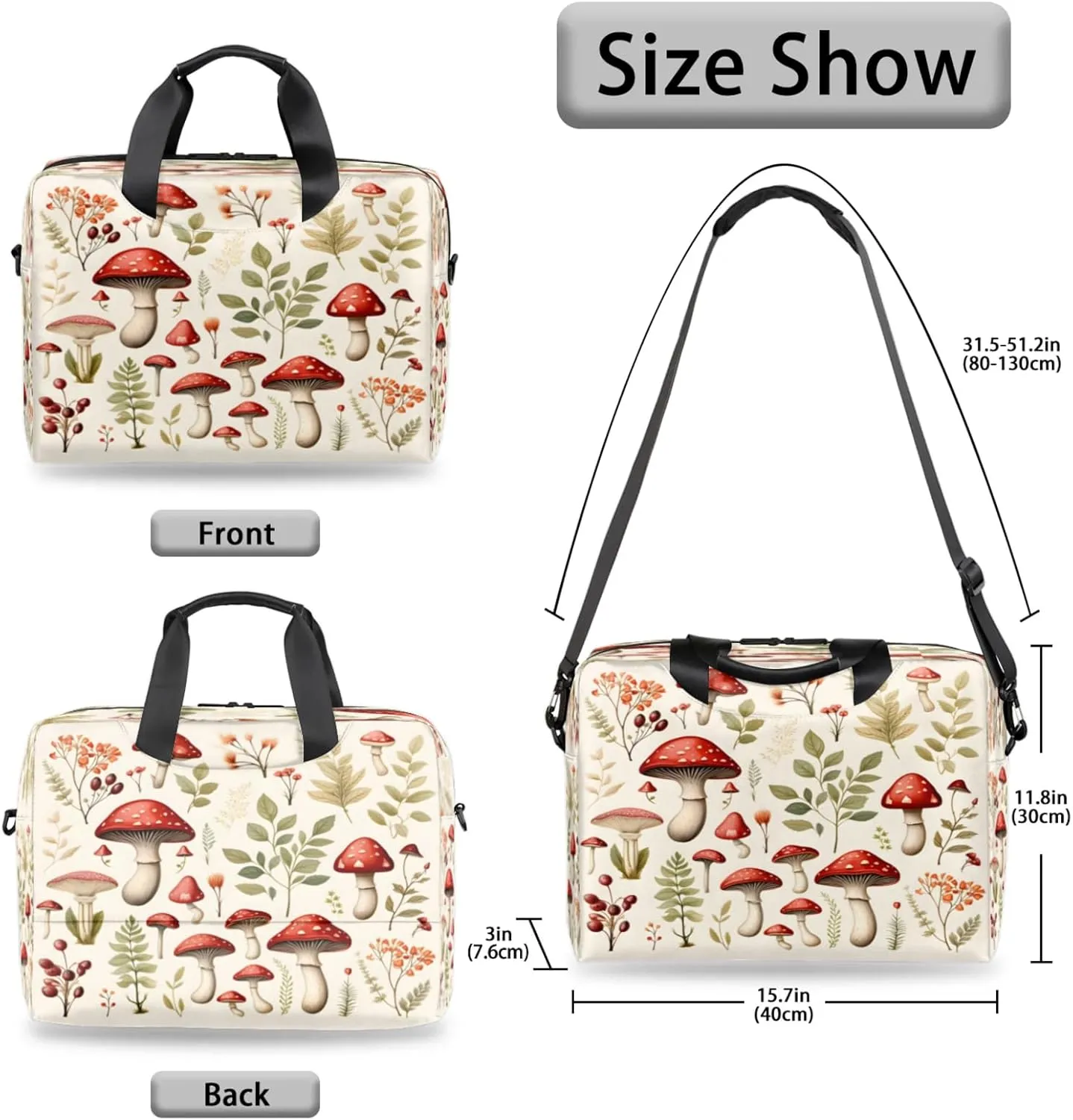 Laptop Shoulder Bag Compatible with Handle, Messenger Shoulder Case for Laptop or Tablet, Laptop Carrying Case