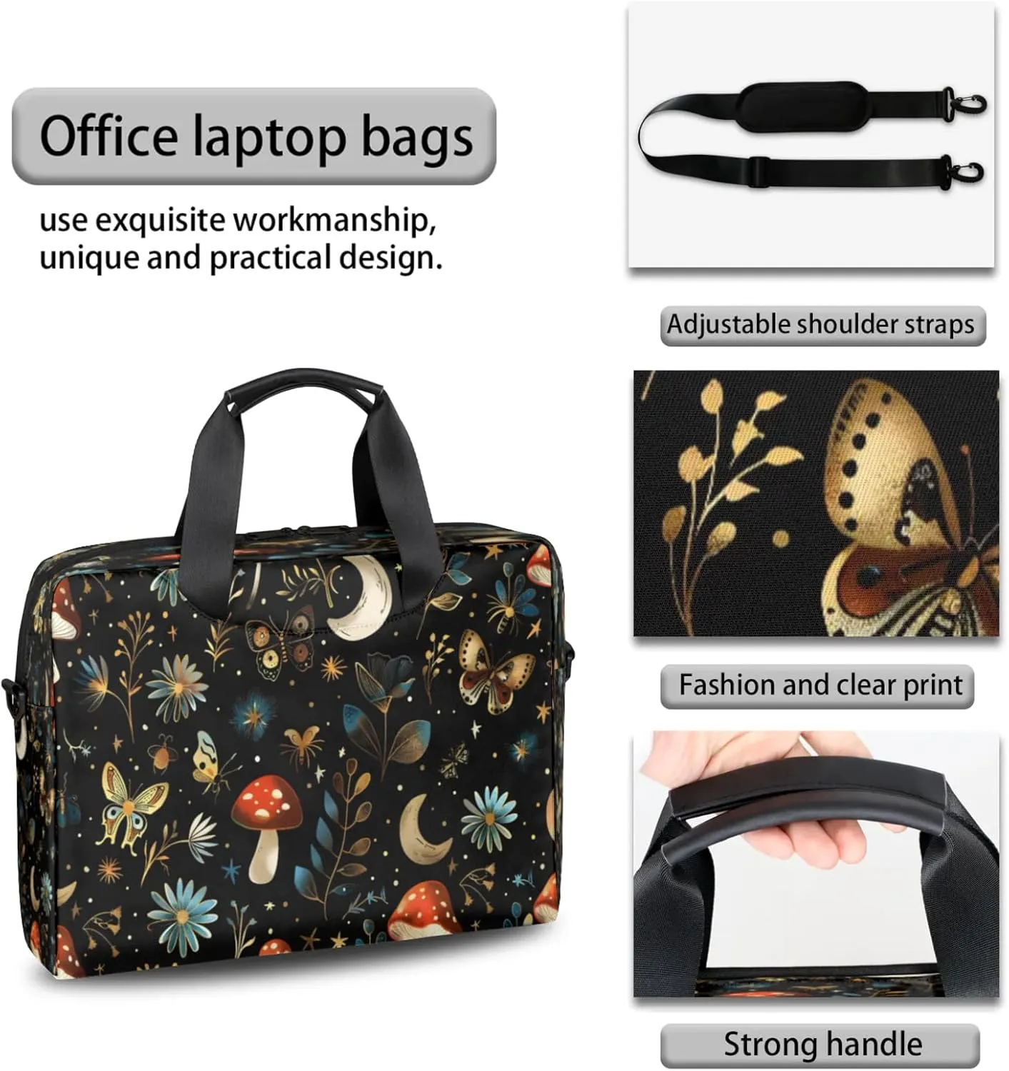 Laptop Shoulder Bag Compatible with Handle, Messenger Shoulder Case for Laptop or Tablet, Laptop Carrying Case