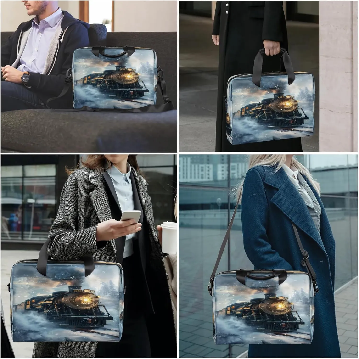 Laptop Shoulder Bag Compatible with Handle, Messenger Shoulder Case for Laptop or Tablet, Laptop Carrying Case