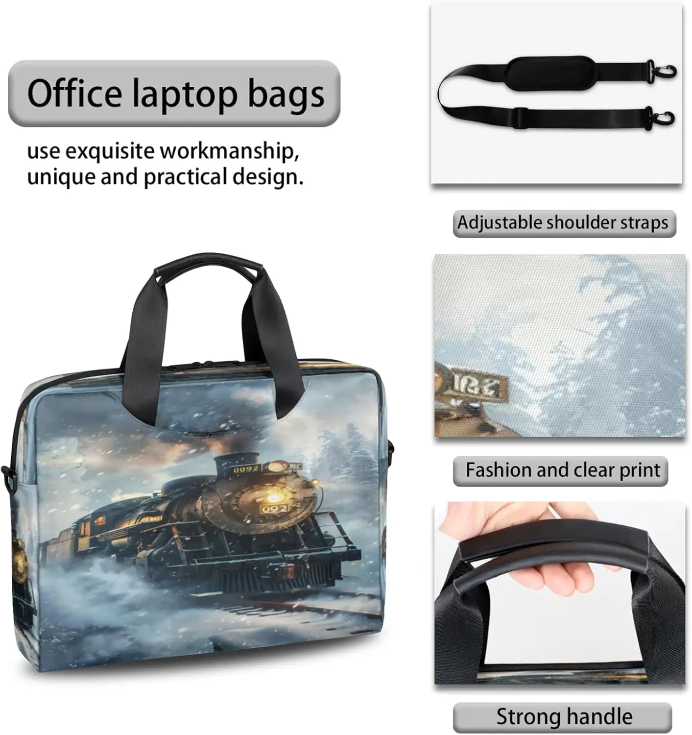 Laptop Shoulder Bag Compatible with Handle, Messenger Shoulder Case for Laptop or Tablet, Laptop Carrying Case