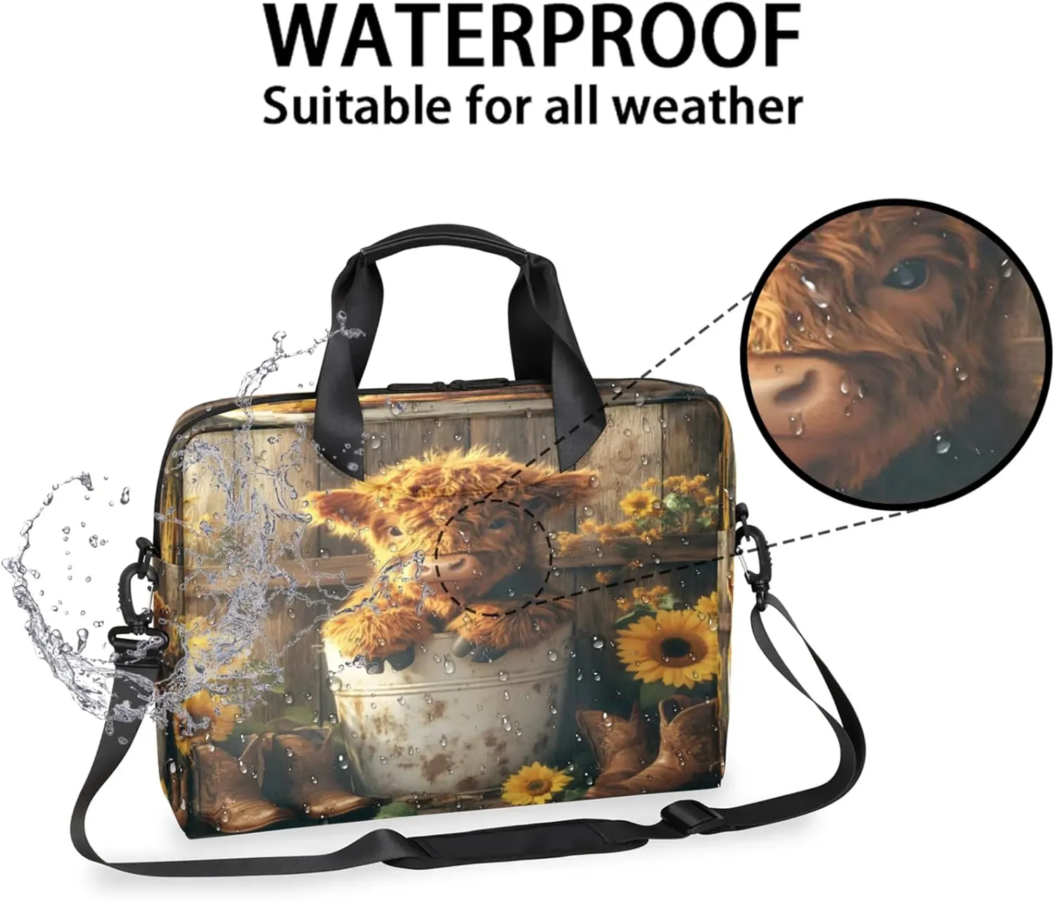 Laptop Shoulder Bag Compatible with Handle, Messenger Shoulder Case for Tablet, Laptop Carrying Case