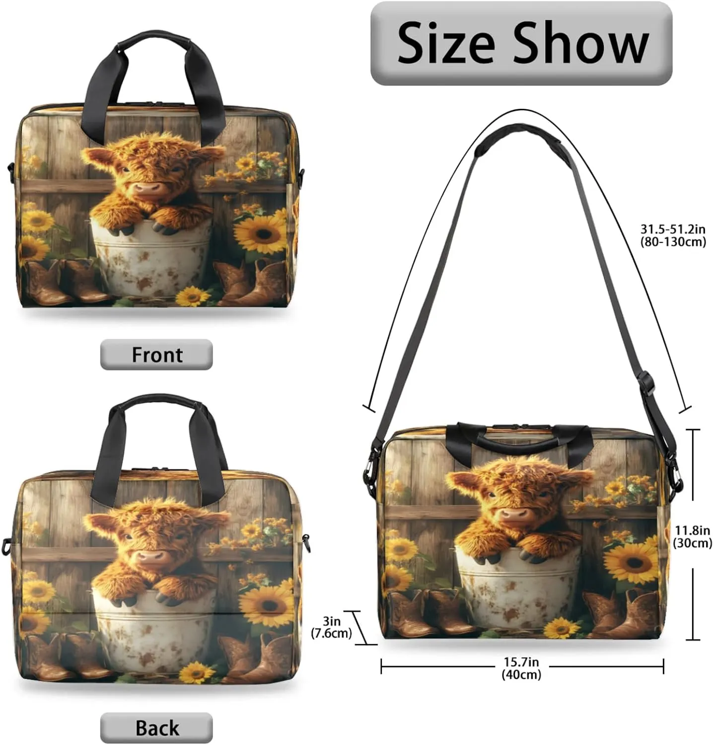 Laptop Shoulder Bag Compatible with Handle, Messenger Shoulder Case for Tablet, Laptop Carrying Case