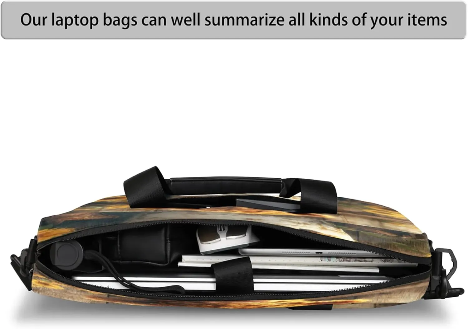 Laptop Shoulder Bag Compatible with Handle, Messenger Shoulder Case for Tablet, Laptop Carrying Case