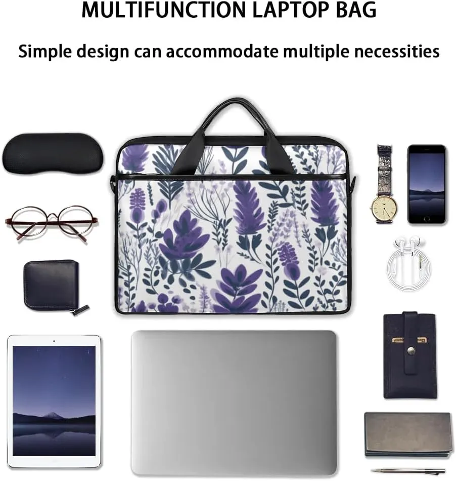 Laptop Shoulder Bag Computer Bag 13-15 Inches Laptop Carrying Case with Shoulder Strap for Women Men