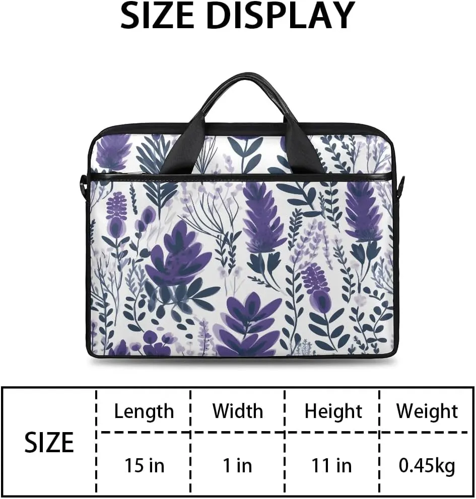 Laptop Shoulder Bag Computer Bag 13-15 Inches Laptop Carrying Case with Shoulder Strap for Women Men