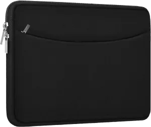 Laptop Sleeve Case 14 inch, Shockproof Protective Laptop Cover Briefcase Carrying Computer Bag with Accessory Pocket Portable Computer Sleeve for 14" MacBook, HP, Dell, Lenovo, Acer, Black