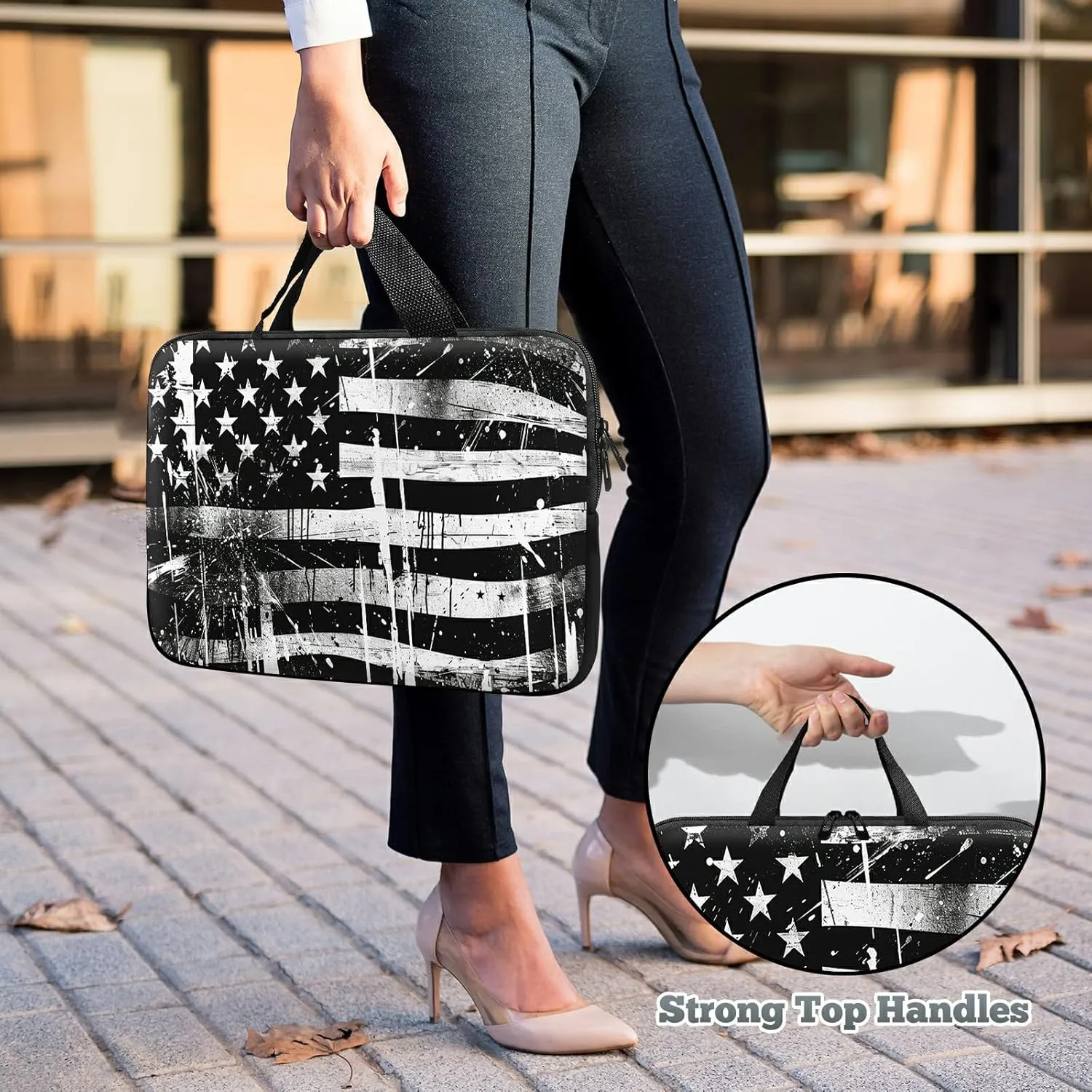 Laptop Sleeve Case Bag 13 inch, Retro Dirty Flag Slim Carrying Case Durable Handbag Travel Laptop Bag for 13 inch MacBook Air M3/M2/Pro M2/ 13" iPad Pro/Air M4/M2 2024