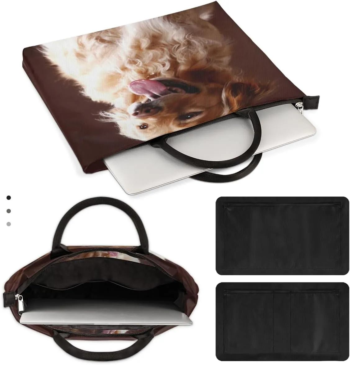 Laptop Sleeve Case for Women Men Laptop Bag Durable Travel Computer Carrying Bag with Handle Accessories Bags