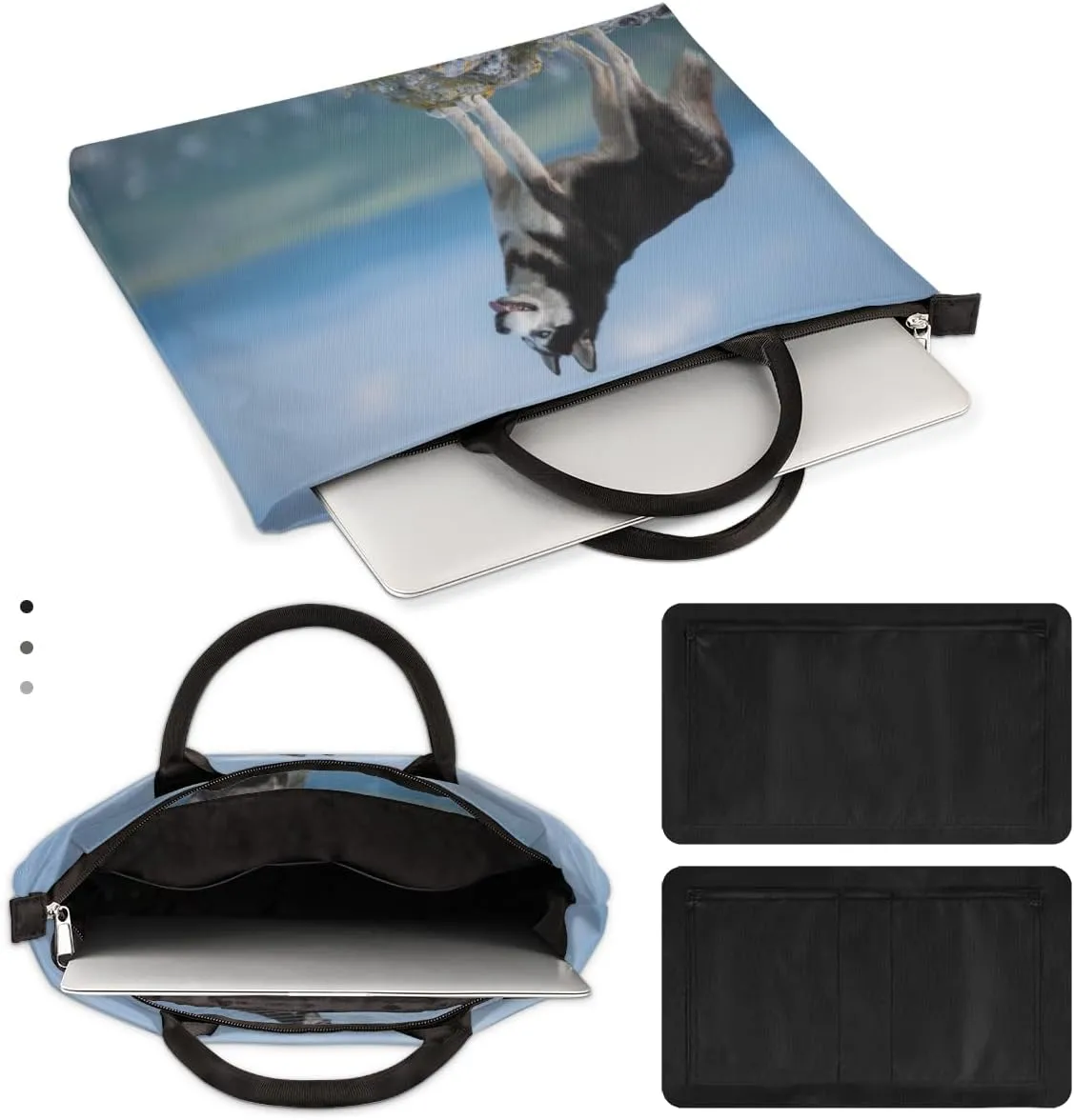 Laptop Sleeve Case for Women Men Laptop Bag Durable Travel Computer Carrying Bag with Handle Accessories Bags