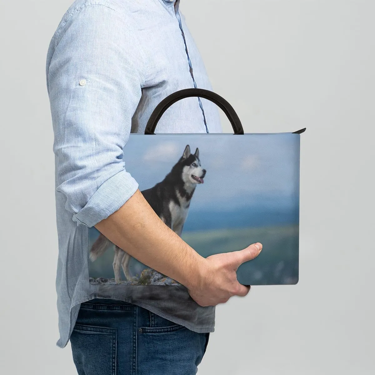 Laptop Sleeve Case for Women Men Laptop Bag Durable Travel Computer Carrying Bag with Handle Accessories Bags