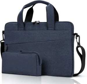 Laptop Sleeve Shoulder Bag 13-14 Inch PC Portable Handbag Carrying Case Compatible with 14 inch VivoBook/ZenBook/ThinkPad Acer ASUS Dell HP Chromebook Samsung Notebook Surface, Navy Blue