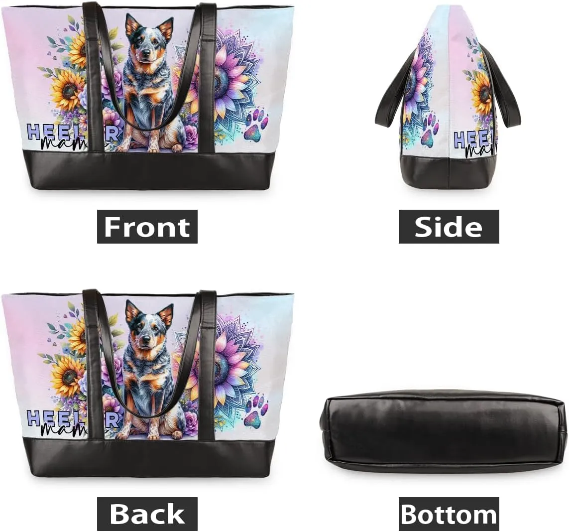 Laptop Tote Bag for Women Girls Large Canvas Shoulder Bag