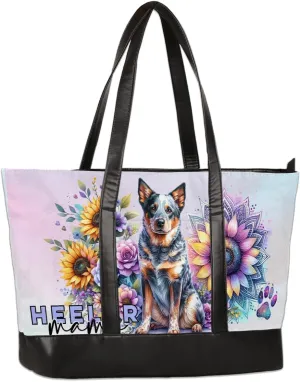 Laptop Tote Bag for Women Girls Large Canvas Shoulder Bag