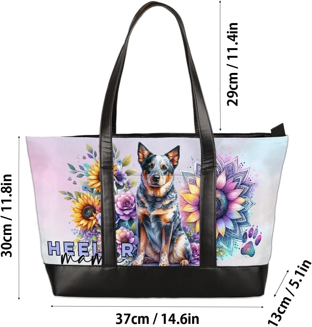 Laptop Tote Bag for Women Girls Large Canvas Shoulder Bag