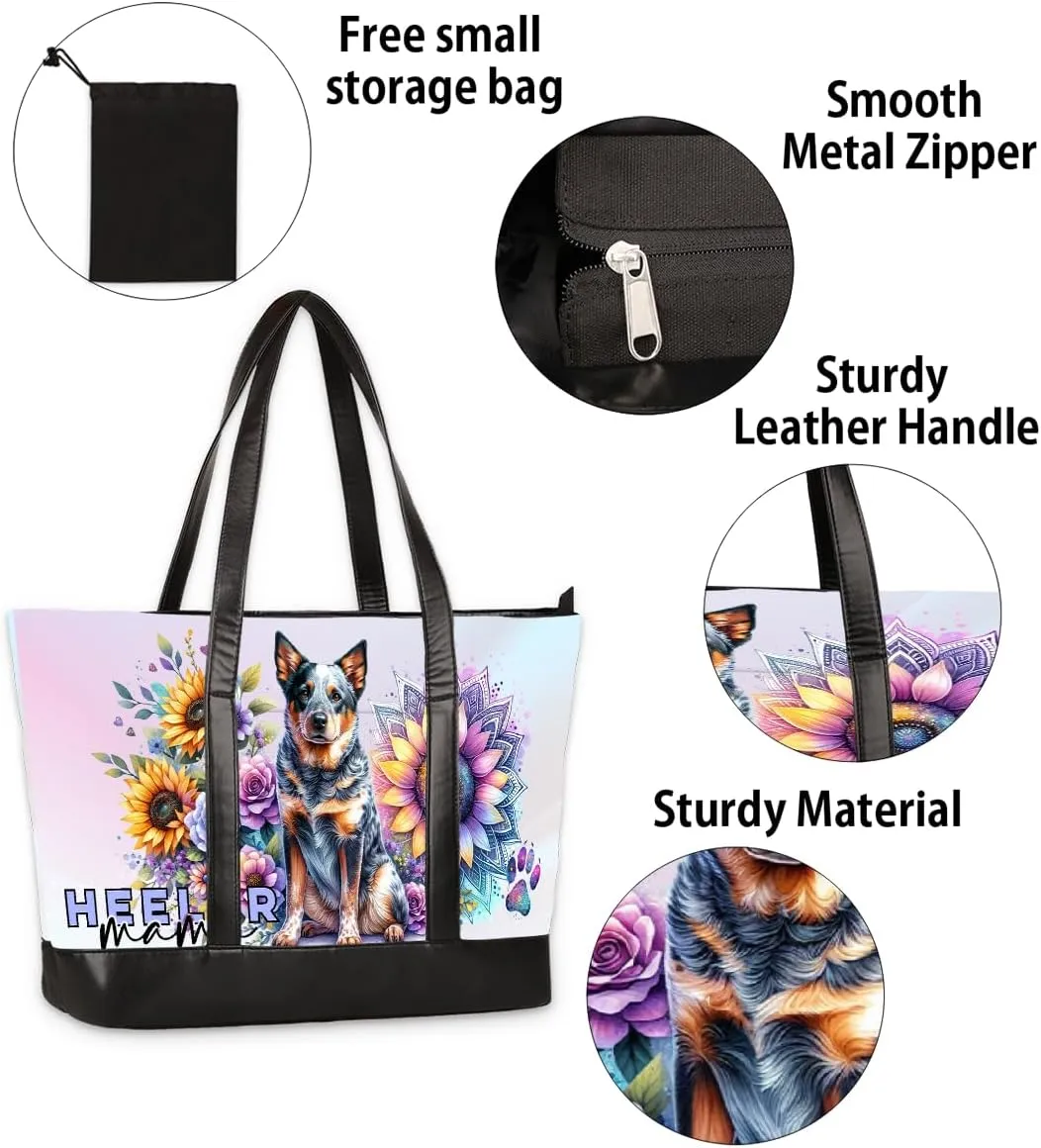 Laptop Tote Bag for Women Girls Large Canvas Shoulder Bag