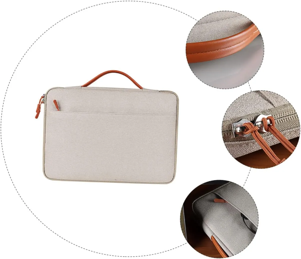 Laptop Tote Bag for Women Khaki Laptop Carrying Bag Travel Computer Bag Laptop Protective Sleeve Case
