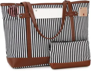 Laptop Tote Bag for Women,RAVUO Water Resistant 15.6 Inch Computer Handbag Purse Teacher Bag With Portable Small Pouch