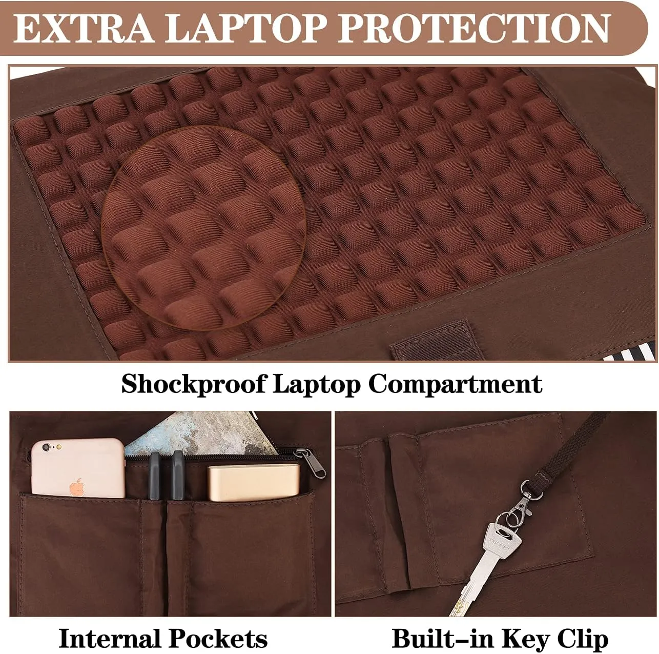 Laptop Tote Bag for Women,RAVUO Water Resistant 15.6 Inch Computer Handbag Purse Teacher Bag With Portable Small Pouch