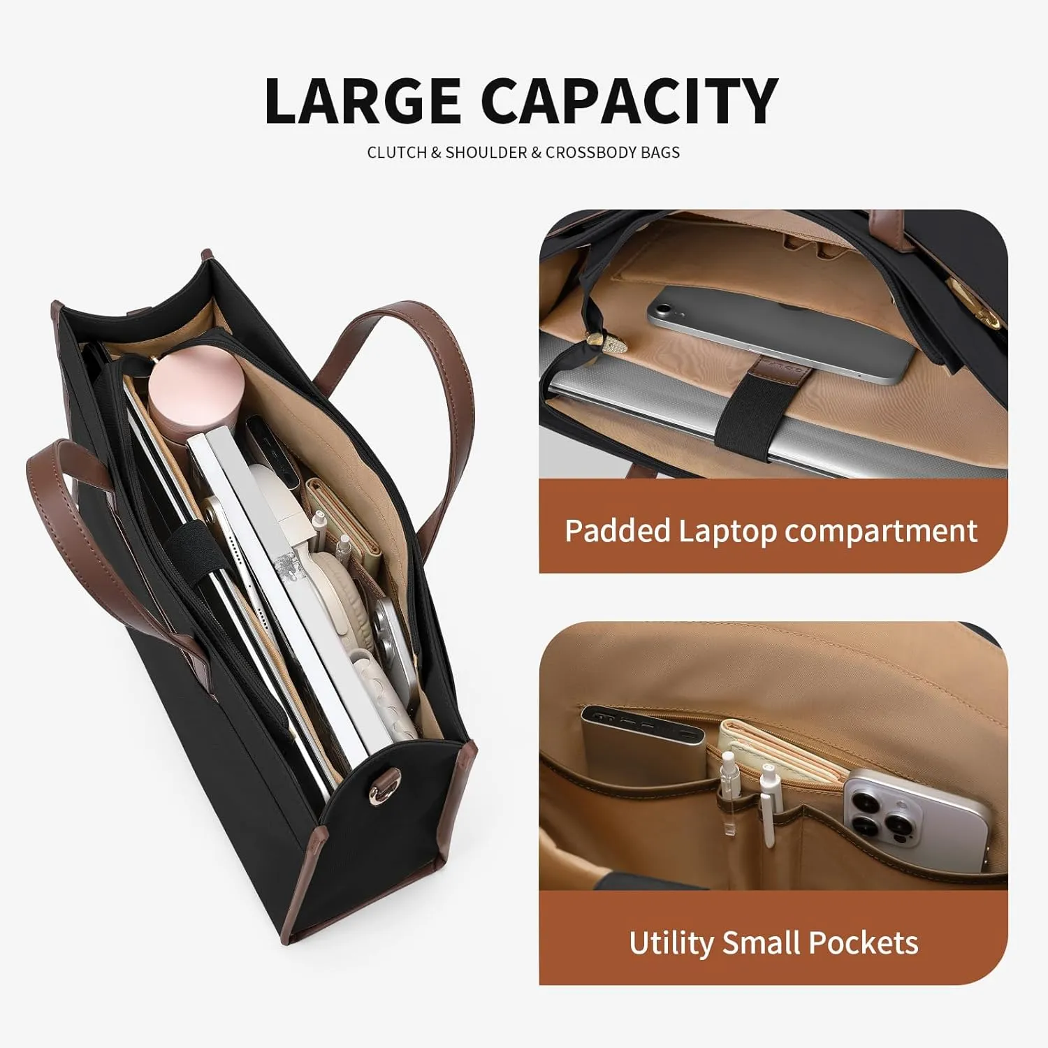 Laptop Tote Bag Laptop Messenger Shoulder Bags for Women