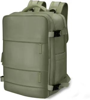 Large 40L Travel Backpack – Airline & Flight Approved Carry-On Luggage, Waterproof, Durable & Lightweight Design for College, Outdoor Sports & Weekend Getaways – Green