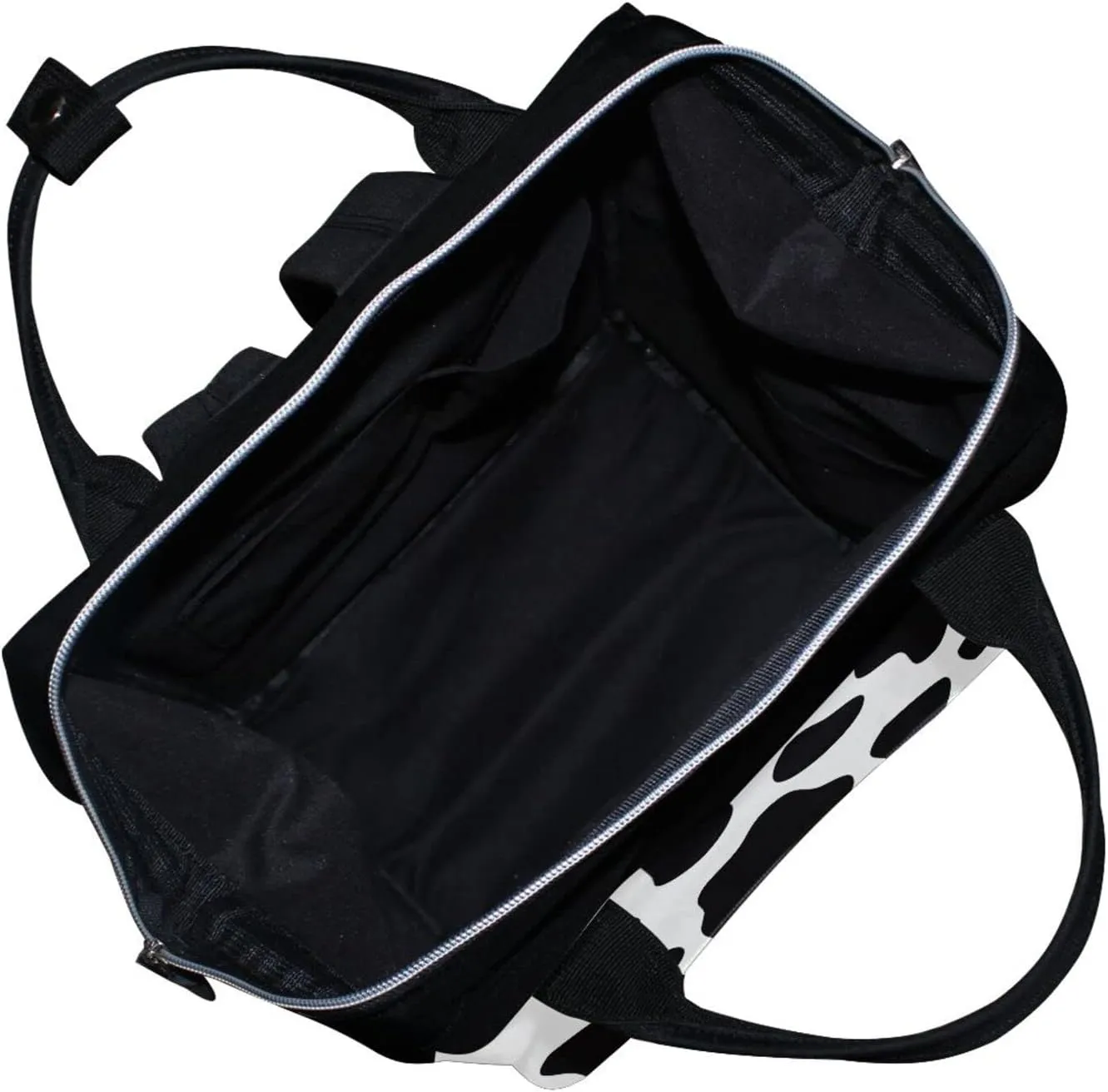 Large Capacity Baby Diaper Bag Cow Print Durable Multi Function Travel Backpack