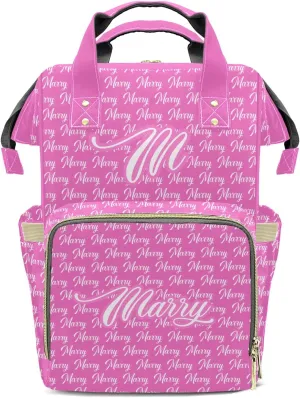 Large Capacity Custom Diaper Bag with Name, Multifunction Personalized Diaper Bag Backpack for Baby Girl Boy, Fashion Shoulder Bag Waterproof Casual Daypack Travel Backpack for Mom
