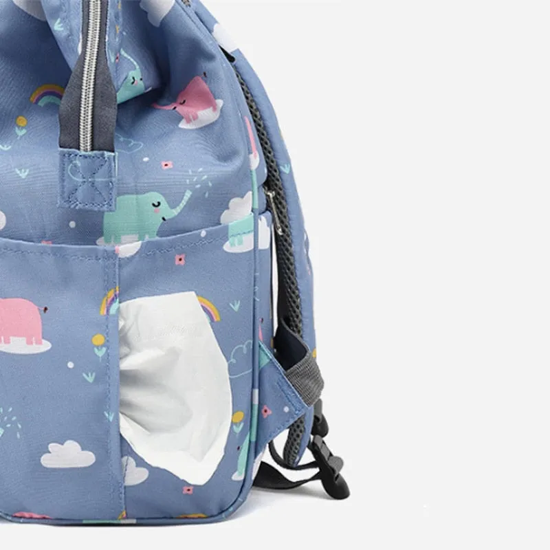 Large Capacity Diaper Bag Backpack - Elephant