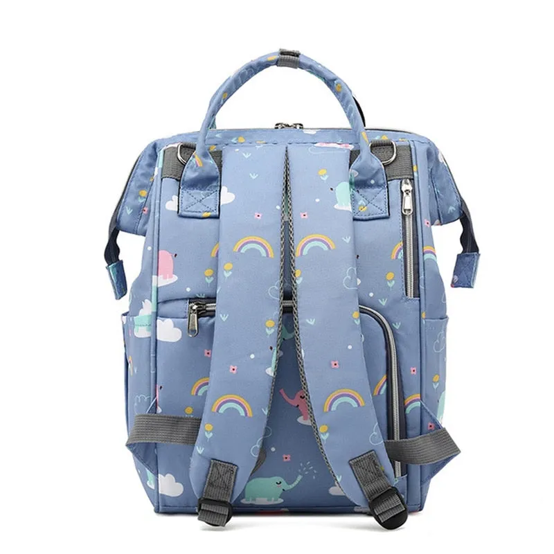 Large Capacity Diaper Bag Backpack - Elephant
