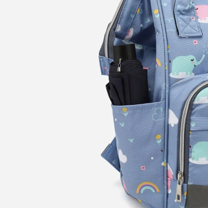 Large Capacity Diaper Bag Backpack - Elephant