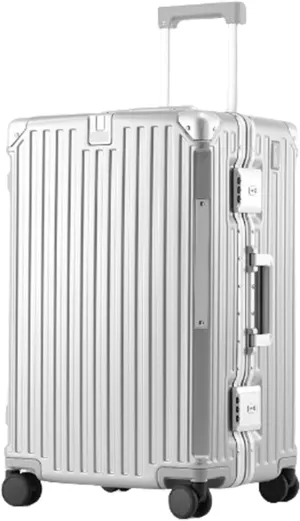 Large-Capacity Suitcase, Bag Buckle Charging Port Multi-Functional Cup Holder Suitcase for Business Trips and Travel,Silver-28 inches (Silver 28 inches)