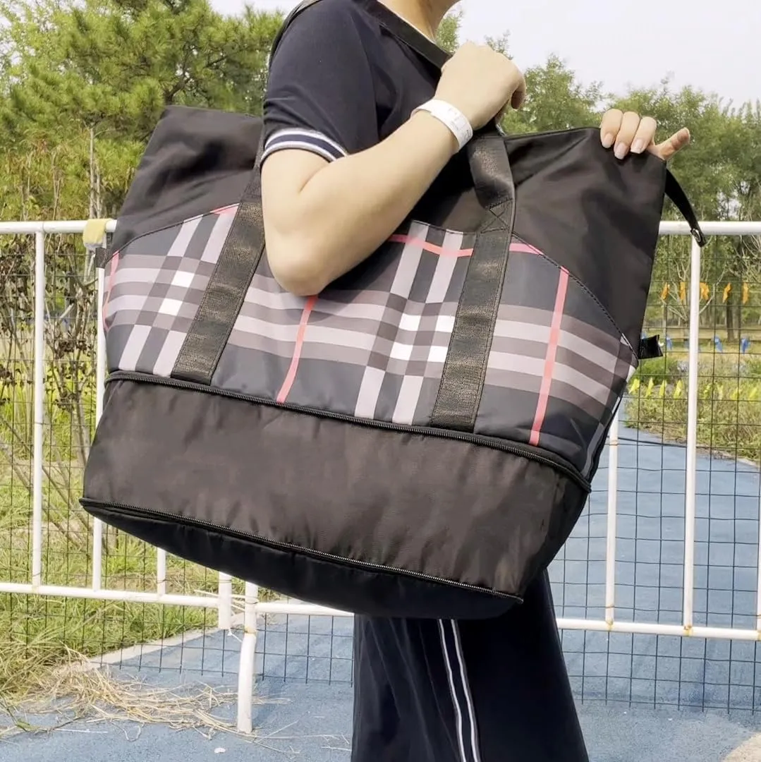 Large-Capacity Travel Bag Gym Short-Distance Business Trip Luggage Storage Expandable Dry and Wet Separation Bag