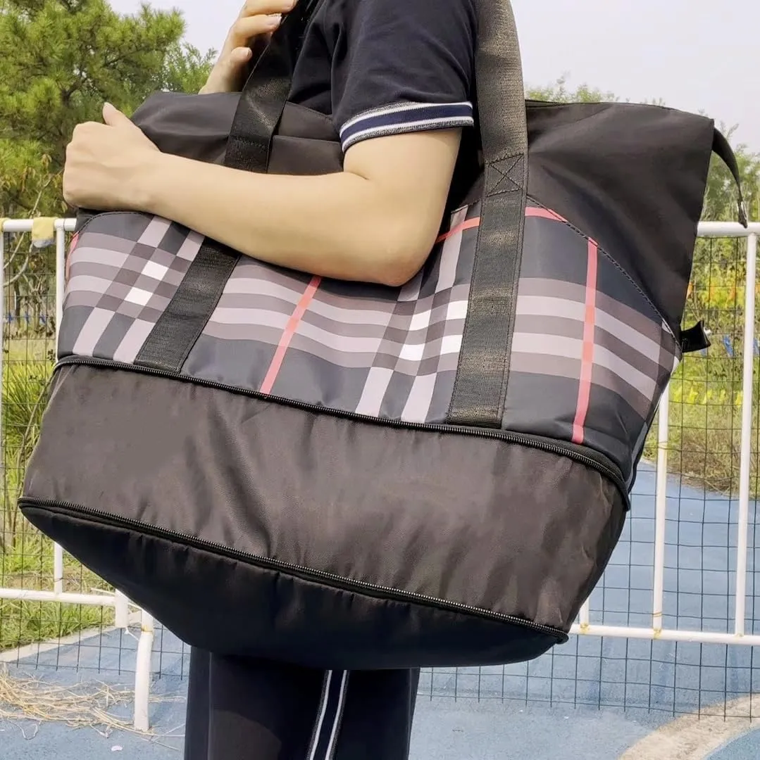 Large-Capacity Travel Bag Gym Short-Distance Business Trip Luggage Storage Expandable Dry and Wet Separation Bag