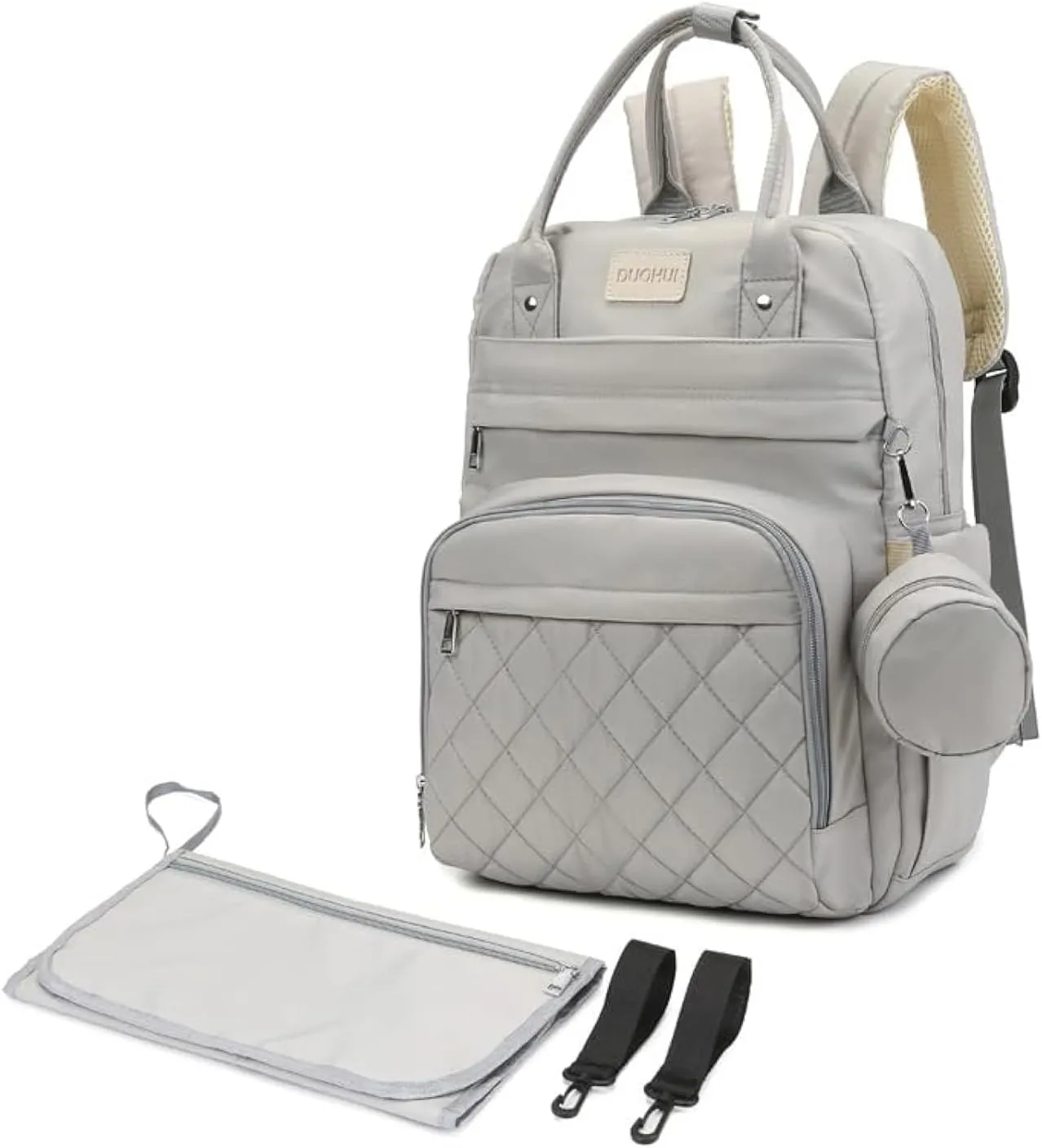 Large Diaper Bag Baby Backpack with Changing Pad Maternity Daypack Waterproof Mommy Shower Tote Bottle Bag Baby Registry Search Newborn Essentials