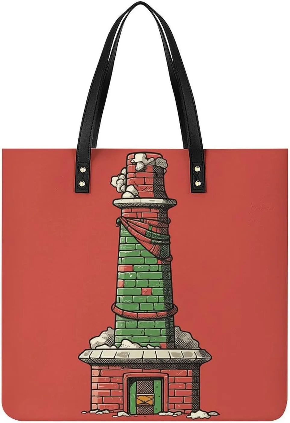 Large Grocery Bags Beach Tote Christmas Chimney Bag for Women Shoulder Bag for Travel Work Handbag